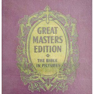 1952 The Bible In Pictures Great Masters 1st Edition Art Illustrated HC BKBX13